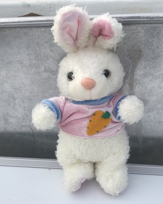 Sun Point Company Super Soft White Pink Plush Bunny Rabbit T-shirt with Carrot