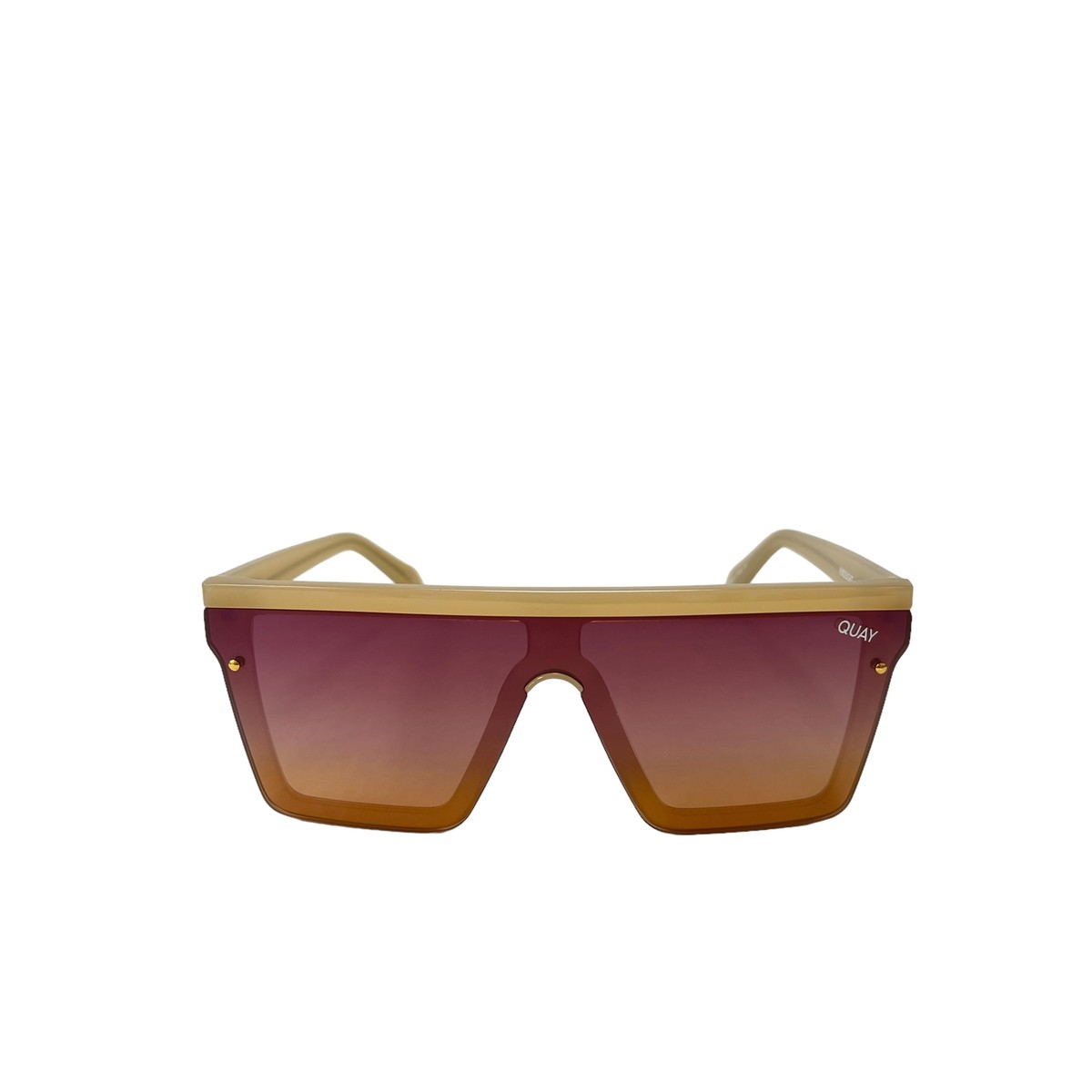 Quay Australia Hindsight Shield Sunglasses 51MM Ivory Purple