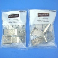 K350J (2x2=4) Allen Roth Corner Bracket 60596 Nickel Finish For Ventilated Shelf