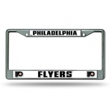 PHILADELPHIA FLYERS TEAM LOGO NHL CHROME LICENSE PLATE FRAME MADE IN USA