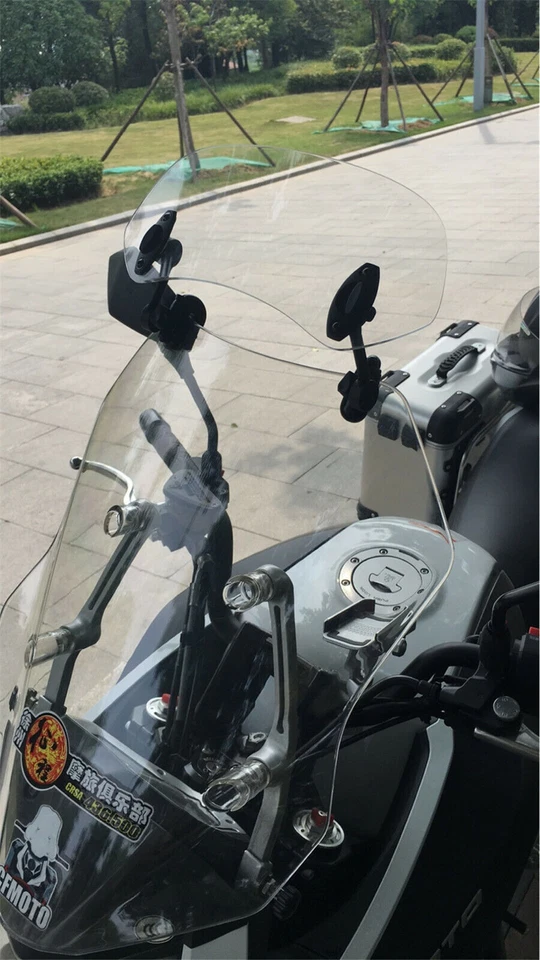 Motorcycle Adjustable Windscreen Spoiler Air Deflector Wind Protection Universal — 第 3/4 张图片