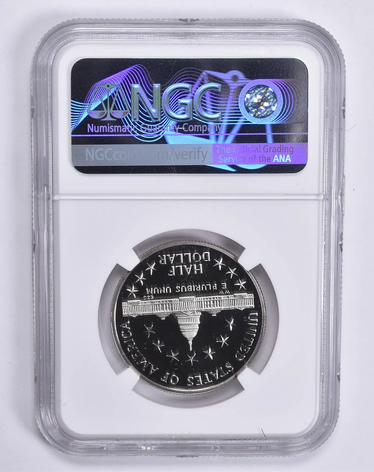 Proof 9.9 UCam 1989-S Congress Bicentennial Commemorative Half Dollar NGC X NGCX - Image 2 of 4