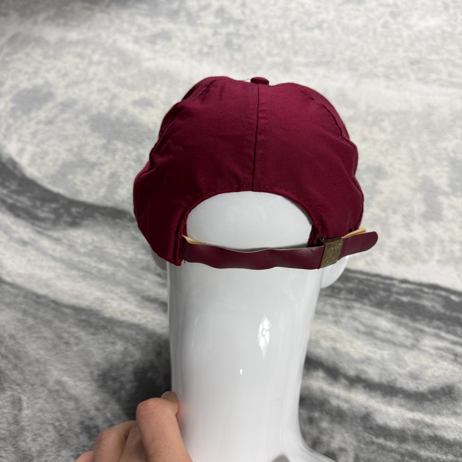 Vintage 90's Sportcap New Orleans Burgundy Adjustable Snapback Cap image 3