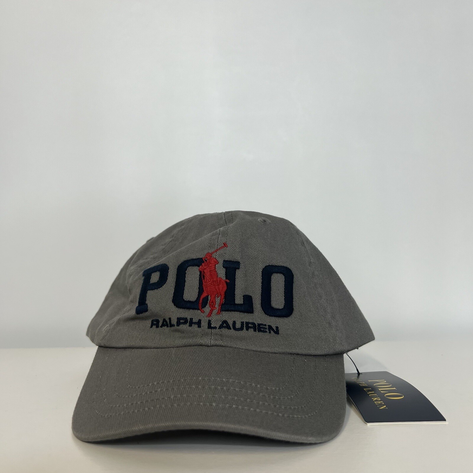 Polo Ralph Lauren berretto a sfera con logo pony cinese grigio 2T 4T *2