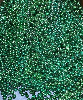 HUGE LOT Gasparilla, Mardi Gras, Beads Green Various Lengths