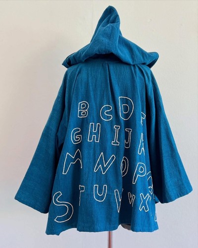 Hoodie Jacket Woman Thai Cotton Handwoven Back Embroidered by hand Long Sleeve - Picture 20 of 21