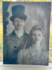 18x24" Haunted Mansion Constance the Bride & Frank Changing Lenticular Portrait