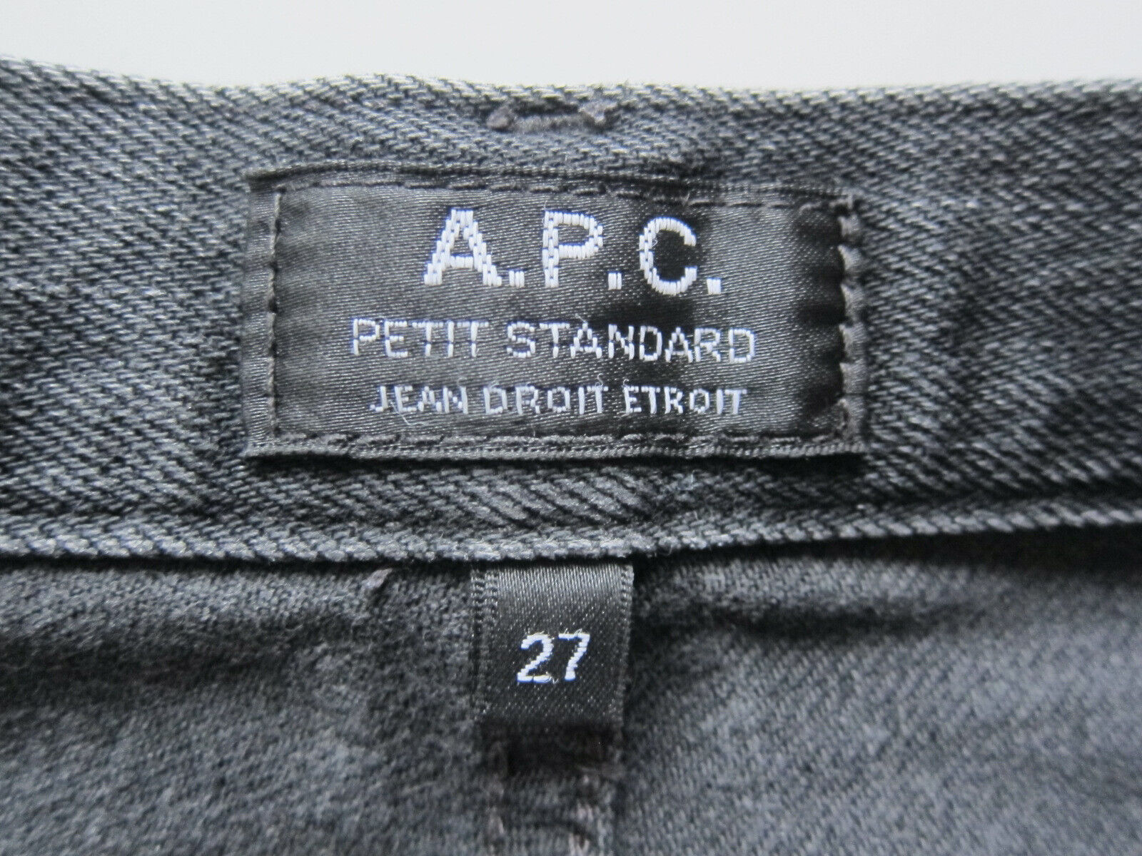 A.P.C. Petit Standard black jeans APC butler destroy fades not selvedge  size 27