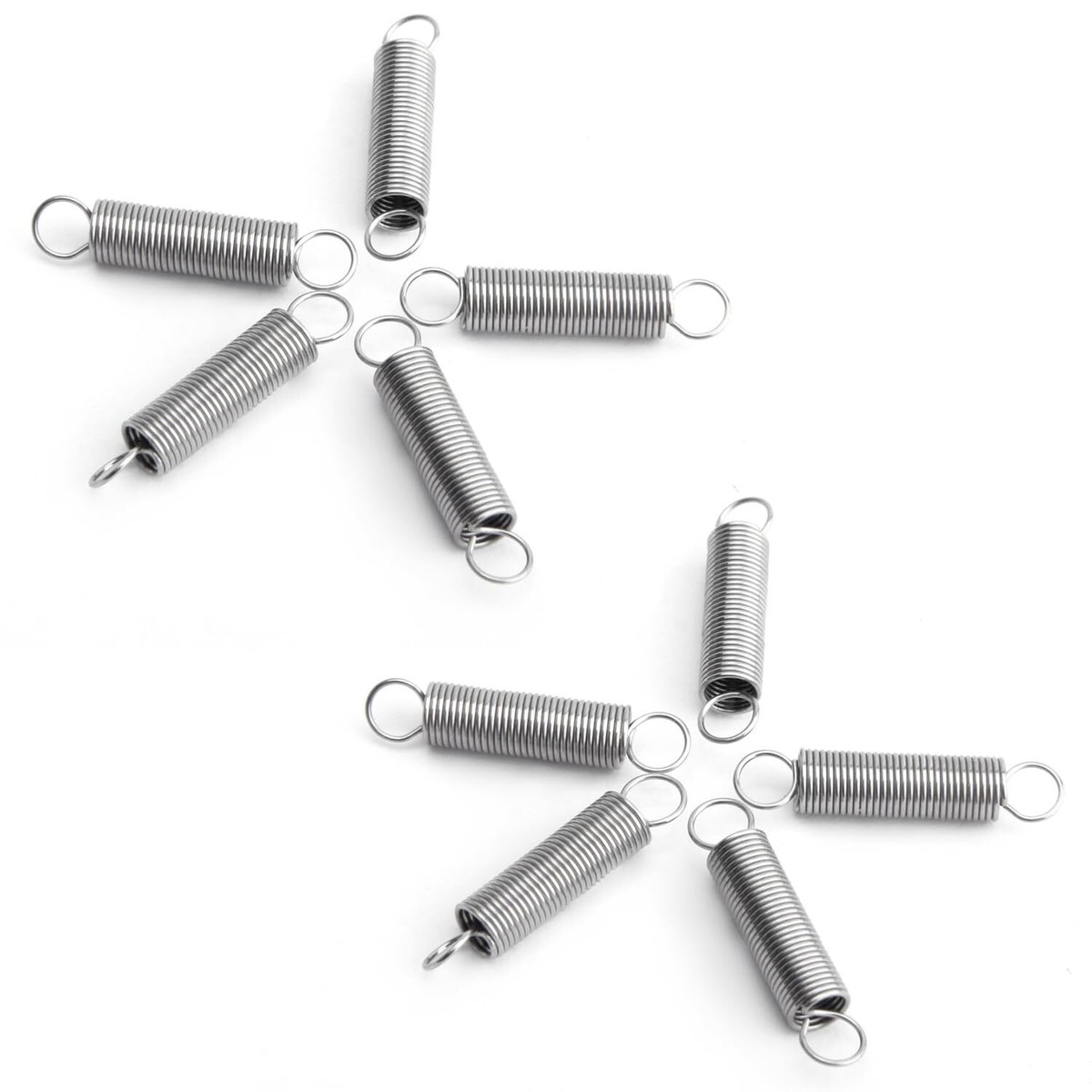 6 Stück Spannfedern / Zugfedern Mit Haken – 20 Mm Länge, 1,0 Mm Drahtdurchmesser, 8 Mm Außendurchmesser Spannfeder Zugfeder 6 Stück Spannfedern / Zugfedern Mit Haken – 20 Mm Länge, 1,0 Mm Drahtdurchmesser, 8 Mm Außendurchmesser Spannfeder Zugfeder