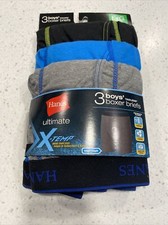 Hanes BULBX3 Boys' X-Temp Boxer Briefs 3-Pack LG 14-16 