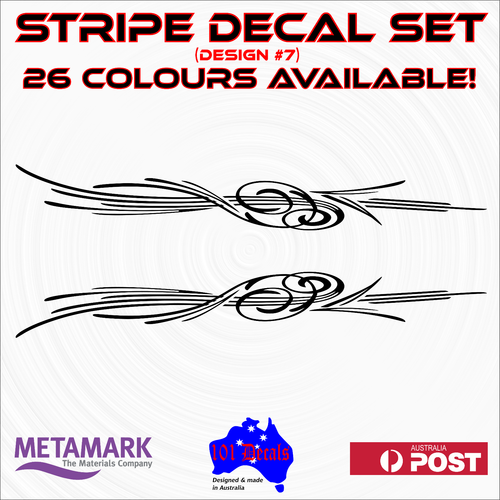 2m STRIPE 7 Caravan,motorhome,Ute,4x4,boat,marine pinstriping decal