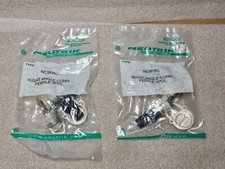 2 Neutrik NC5FRC, 5 Pol Right Angle Female Connector, Nickel Housing, Silver Con