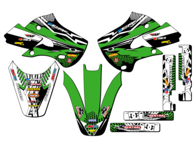 2000-2023 KX 65 MAYHEM Green Senge Graphics Kit Compatible with Kawasaki