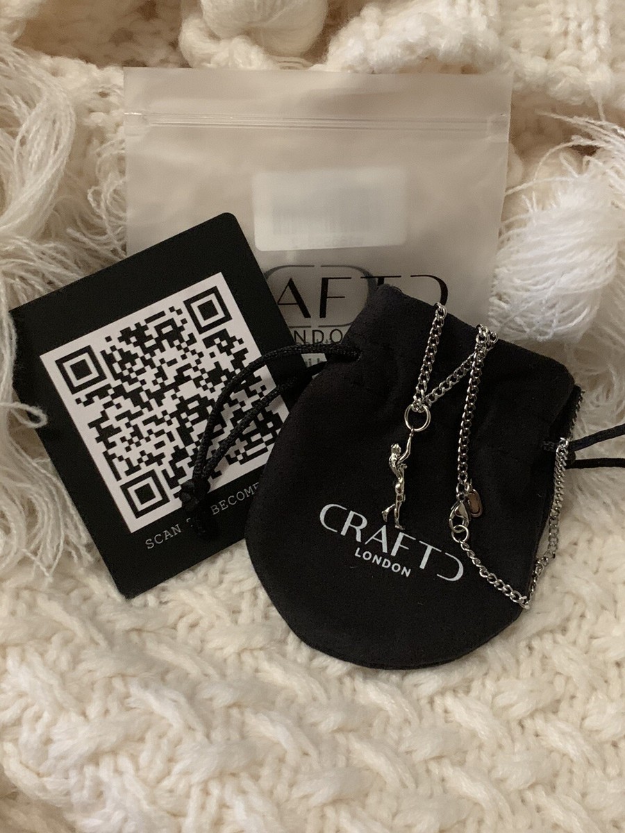 NEW 🌺 Craftd London Pin Up Necklace Silver NEW $84 retail