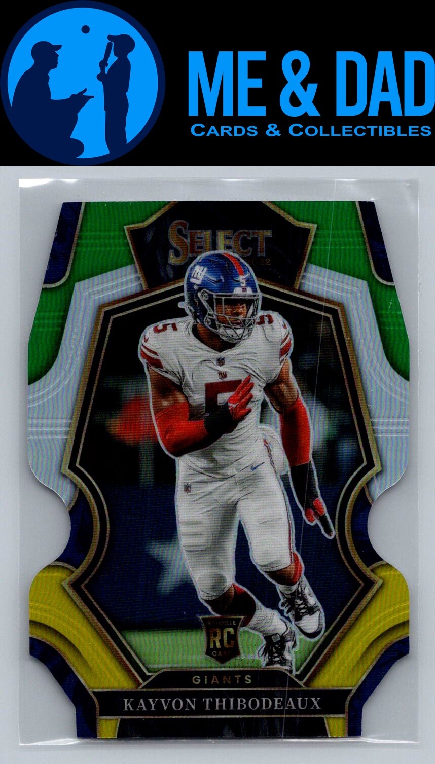 2022 Panini Select #175 Kayvon Thibodeaux Green and Yellow Diecut