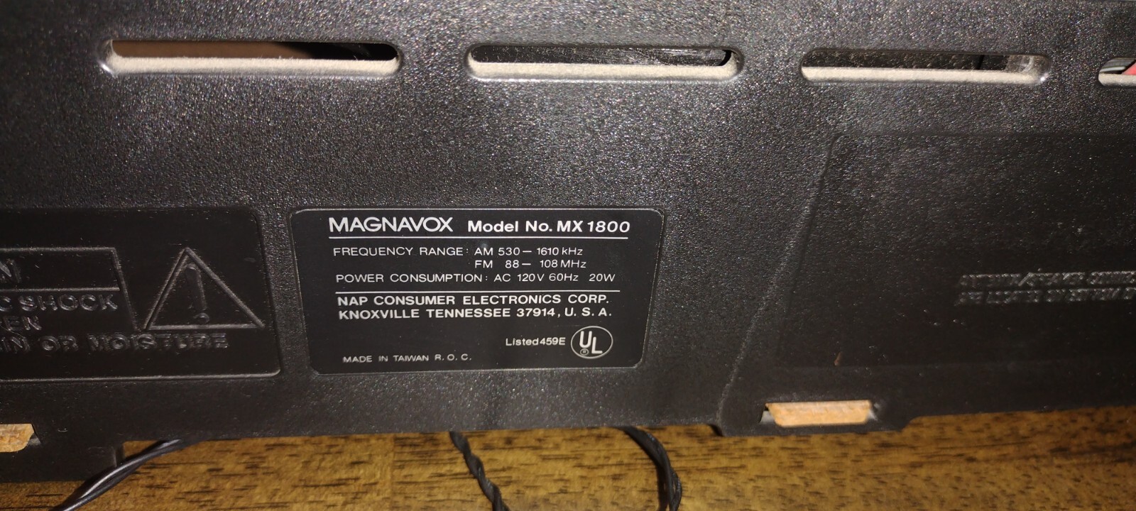 Magnavox Integrated Compact Stereo System MX1800 Record Player