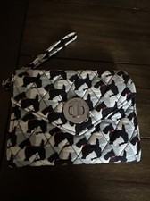 Vera Bradley Scotty Dogs Turnlock Wallet Wristlet EUC 6  x4.5  