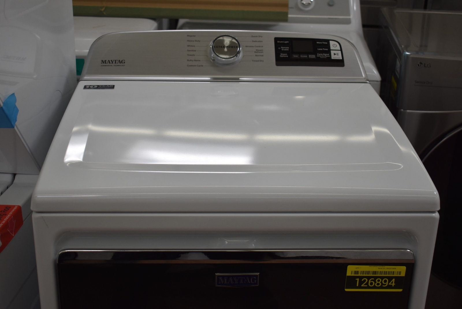 Maytag MED7230HW 27" White 7.4 Cu. Ft. Front Load Electric Dryer