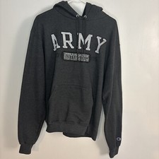 United States Army Champion Hoodie Grey Mens Sz M Hooded Pullover Sweatshirt