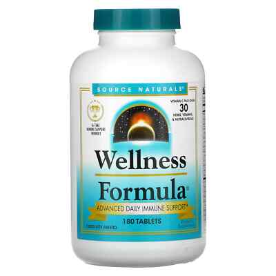 Wellness Formula Advanced tägliche Immununterstützung 180 Tabletten von Source Naturals