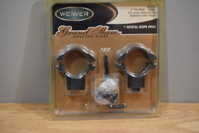 Weaver Grand Slam 49207 Extra High 1 Inch Dovetail Matte Black Scope Rings New