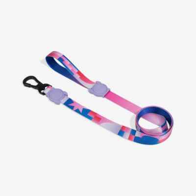 ZEE.DOG | Vibrant Pink & Purple Noon Dog Leash wt screw lock hook |  Dog Lead