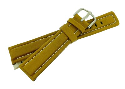 Hirsch Trapper 18 mm honey No Allergy watch strap, length L (no QR pins)