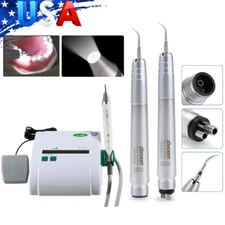 Dental LED Ultrasonic Scaler/Air Perio Scaler Handpiece Hygienist 2/4H Tips ty
