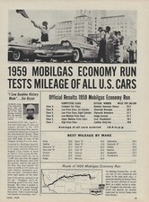 1959 Plymouth Belvedere Vintage Magazine Ad Mobilgas Economy Run Mobil Gasoline