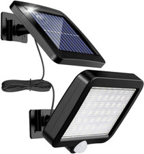 FARO FARETTO LED ESTERNO 30W A ENERGIA SOLARE LUCE GIARDINO SENSORE MOVIMENTO