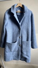 Woolovers Coat Cloud Blue 100% Wool Size M