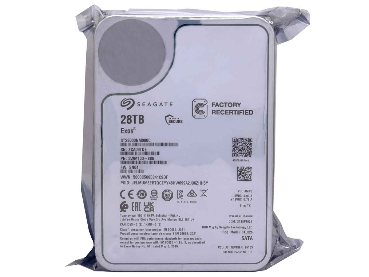 Seagate Exos X22 ST28000NM000C 28TB CMR SATA 6Gb/s 3.5 Seagate Exos X22 ST28000NM000C 28TB CMR SATA 6Gb/s 3.5