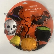 R&M International Halloween Cookie Cutters Set Stainless Steel  6pc