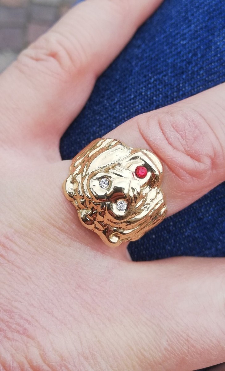 Anello in granato 14K oro 14K oro rosa riempito Anello in argento