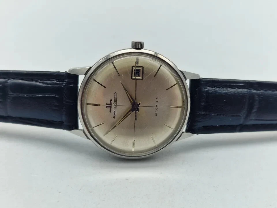 Jaeger LeCoultre — RARE JAEGER-LECOULTRE CROSS SILVER DIAL AUTOMATIC MAN'S WATCH / R058