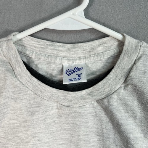 Vintage 80s San Jacinto College T Shirt Adult Medium Gray USA Made Mens - Picture 6 of 9