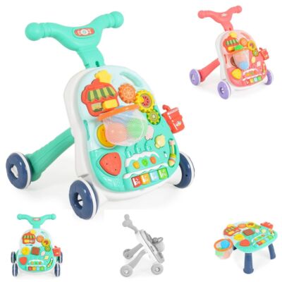 Moni Lauflernwagen 2 in 1 Korb, Musikfunktion, Spieltisch, Bälle, Spielcenter