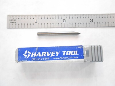 NEW HTC USA 1/8 DIA. X 1-1/2'' OAL X 60 DEGREE 2 FL. SOLID CARBIDE CHAMFER MILL