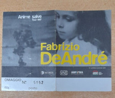 FABRIZIO DE ANDRE' - ANIME SALVE TOUR 1997 - BIGLIETTO,TICKET
