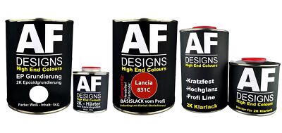 FÜR Lancia 831C Rosso Amore Perl 3.7L Autolack SET 2K EP Grundierung Klarlack