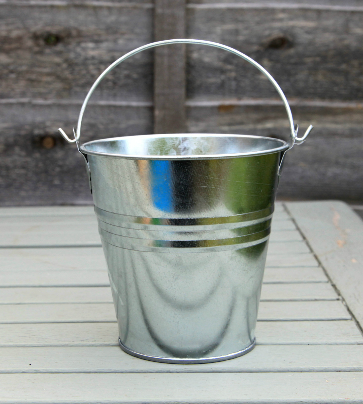 GALVANIZED ZINC TIN METAL BUCKET HERB FLOWER POTS PLANTER IN DIFFERENT SIZES