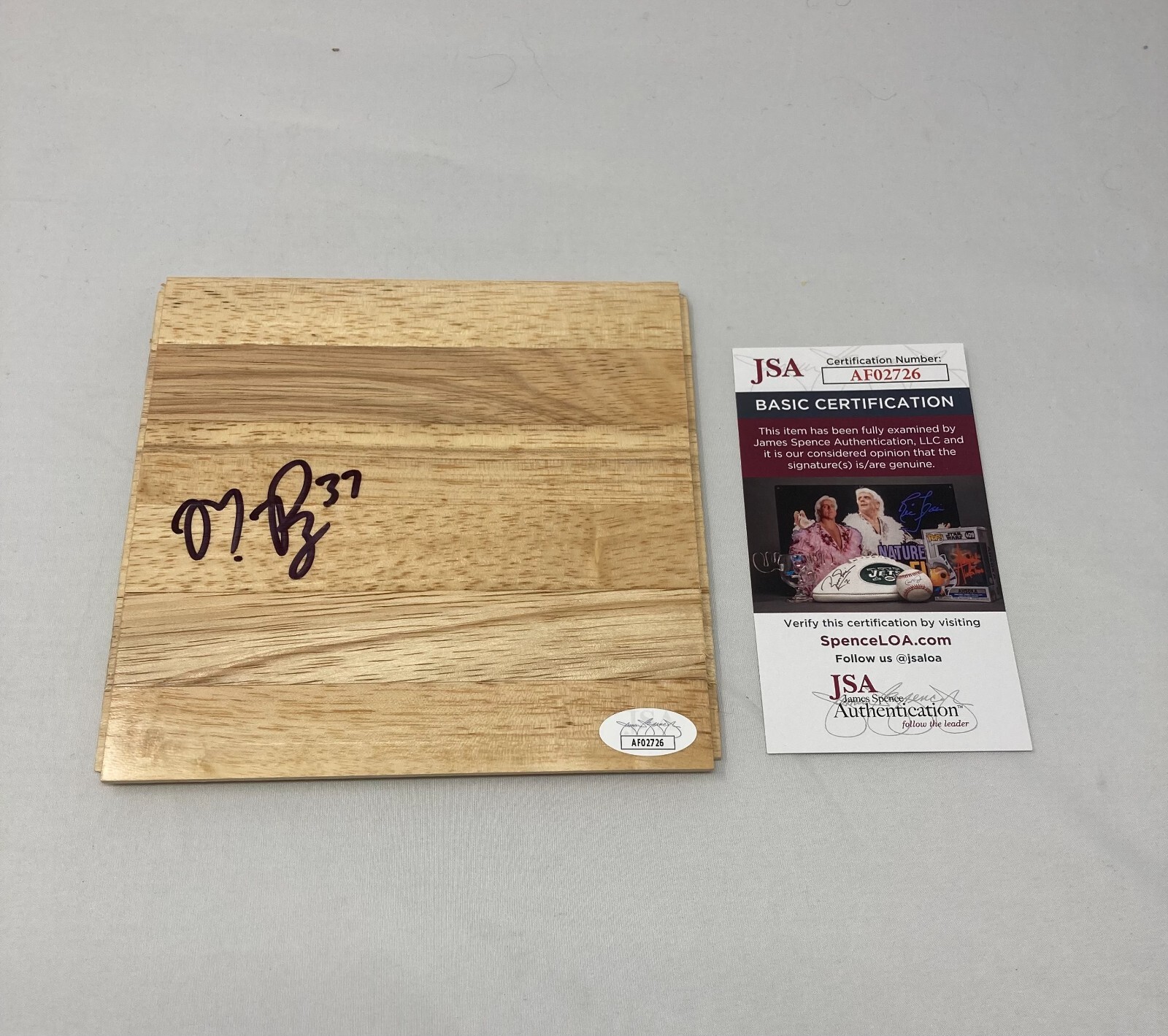 Matt Ryan Autographed Signed New Orleans Pelicans Floor Lakers Chattanooga Mocs JSA COA 