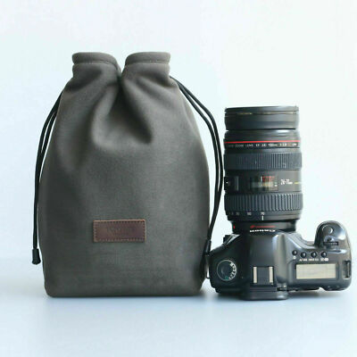 Waterproof Padded Drawstring Camera Bag Storage Case Insert For DSLR Canon Nikon
