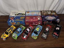 NASCAR Action 1/24 Diecast Lot Of 6 Cars With Boxes Earnhardt, Gordon,  More 