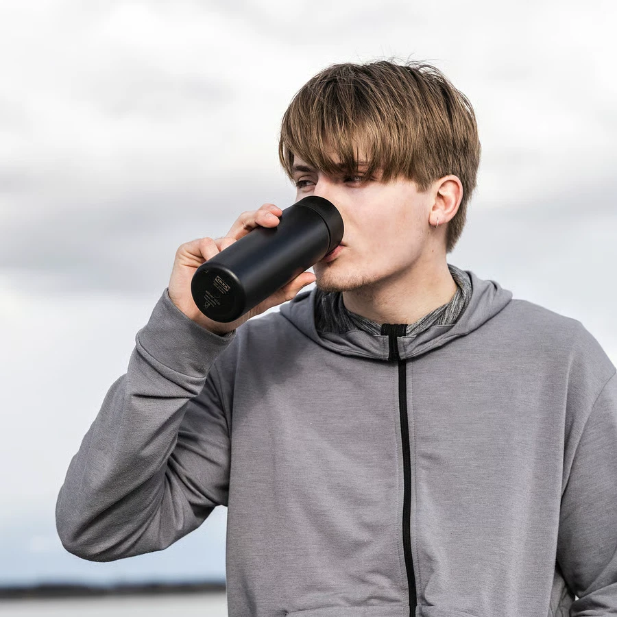 Garrafa de água de café de viagem preta garrafa de aço inoxidável isolada IKEA Undersöka - Imagem 4 de 4