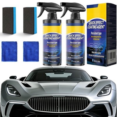 2 Pack Car Coating Spray - Quick Effect Scratch Repair & Oil Film Removal, Gloss