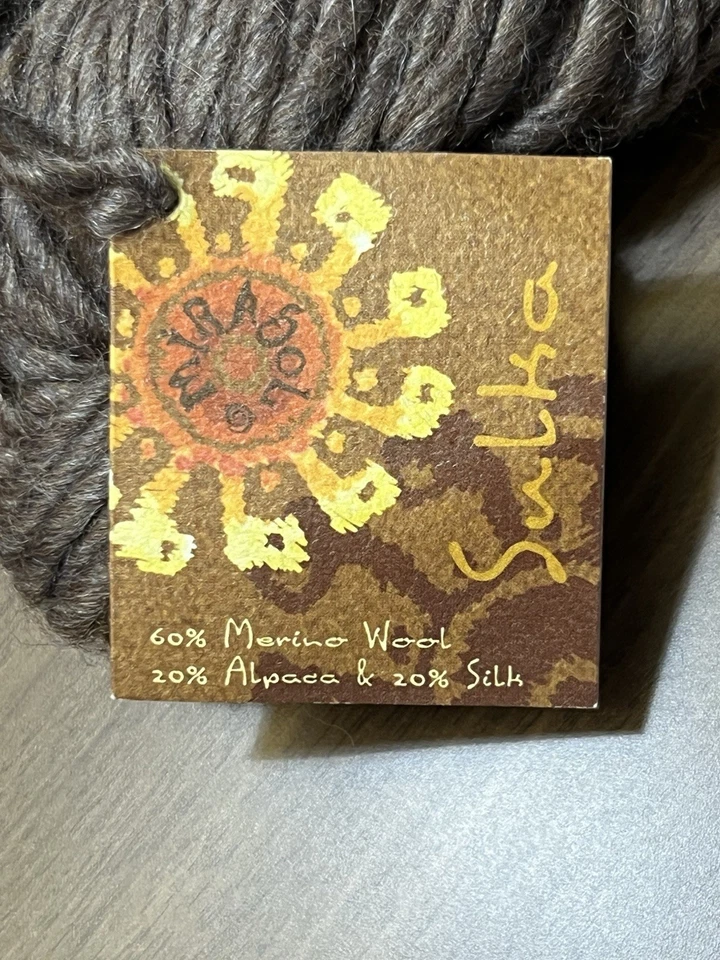 Hilo MIRASOL SULKA GRIS 206 Lana Alpaca Seda 50gr/155yds ea. Juego de 4 Foto 3 de 4