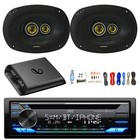 JVC Single DIN Bluetooth AM/FM CD Receiver, 2x 6x9