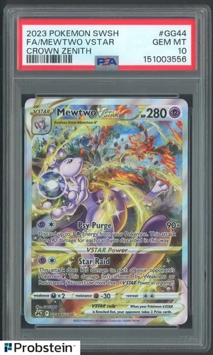 2023 Pokemon SWSH Crown Zenith #GG44 FA Mewtwo VStar PSA 10 GEM MINT
