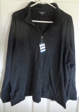 NWT - Lands' End - Black - Thermacheck Fleece - Pullover Jacket - Size 2X